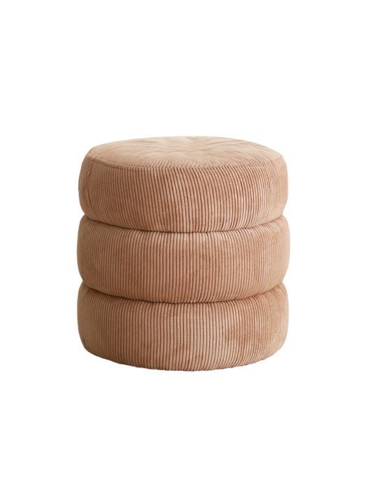 Atelier Del Sofa Puf Boum de Peluche Color Camel para Decoración del Hogar